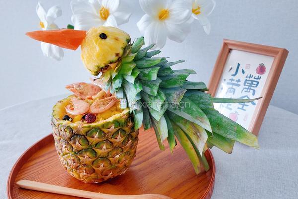 加拿大北极虾菠萝炒饭的做法图解8