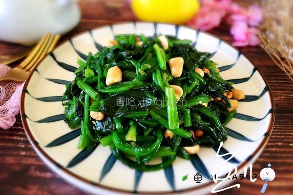 菠菜拌花生米的做法图解14