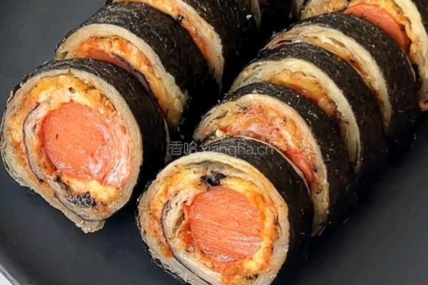 海苔肉松芝士卷的做法图解8