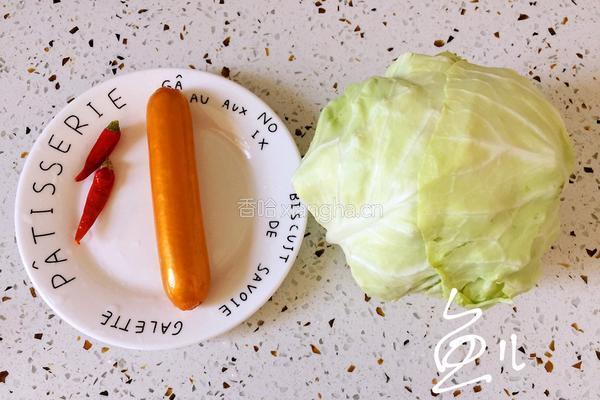卷心菜炒粉条的做法图解2