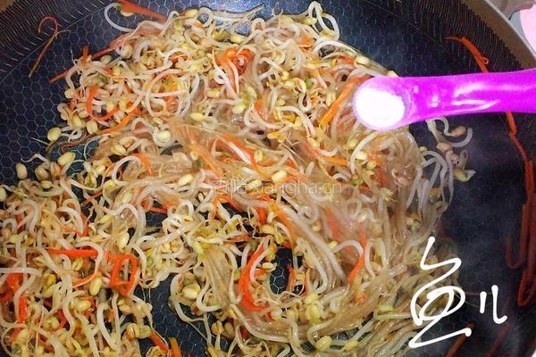 豆芽炒粉条的做法图解12