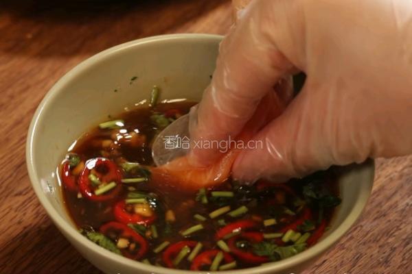 白灼大虾 三文鱼的做法图解8