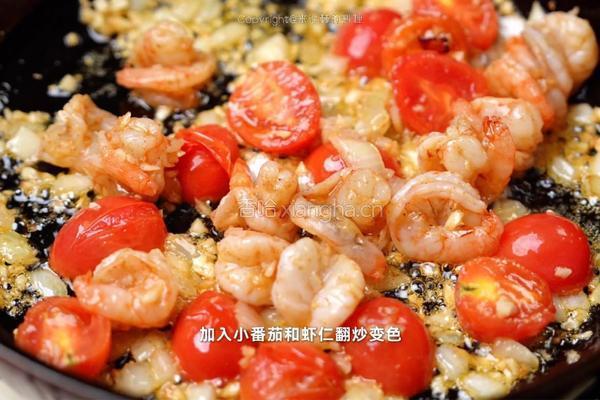 番茄虾仁意面的做法图解4