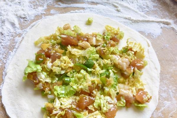 白菜猪肉饼的做法图解2