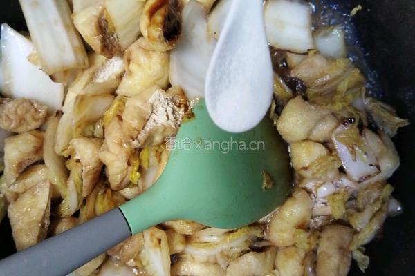 白菜炒豆泡的做法图解11
