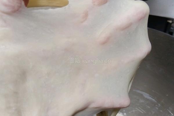 黄金芝士提子夹心面包条(牛奶液种)2个28方盘的量的做法图解6