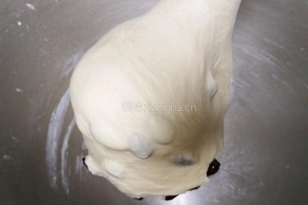 黄金芝士提子夹心面包条(牛奶液种)2个28方盘的量的做法图解8