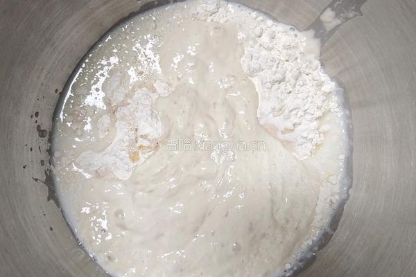 蜂蜜脆皮小面包（28方盘波兰种）的做法图解5