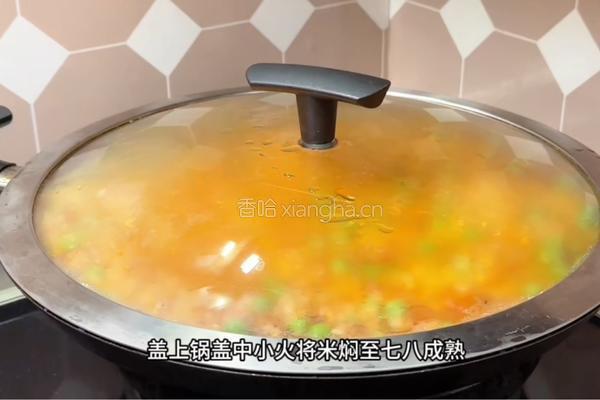 加拿大北极虾海鲜饭的做法图解9