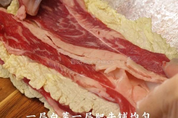 黑松露白菜肥牛千层的做法图解1