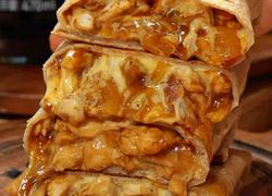 爆浆芝士鸡肉卷饼