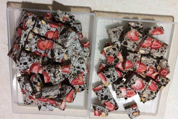 奥利奥 草莓 雪花酥的做法图解6