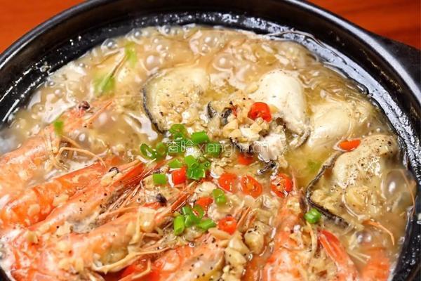 蒜蓉生蚝大虾煲的做法图解6