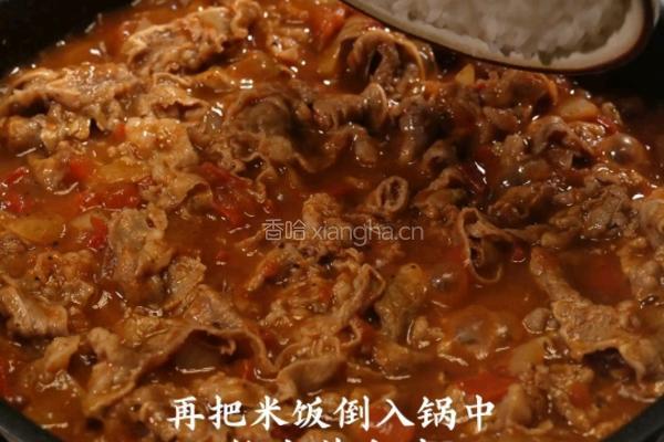 番茄芝士肥牛烩饭的做法图解6