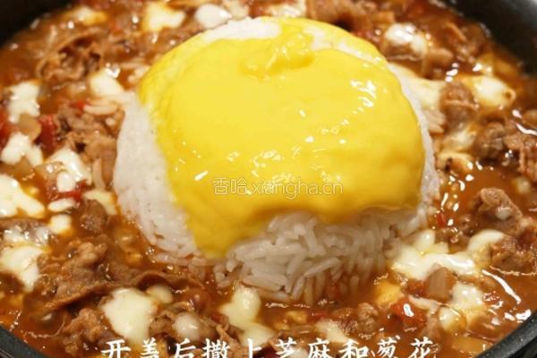 番茄芝士肥牛烩饭的做法图解8