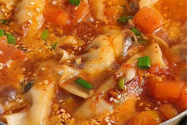 番茄酸汤水饺的做法图解6