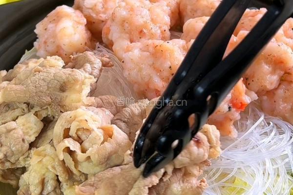 黑松露虾滑肥牛粉丝煲的做法图解6