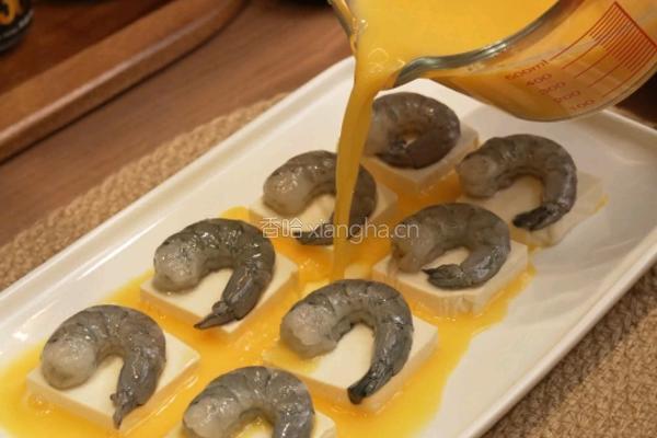 豆腐虾仁蒸蛋的做法图解5