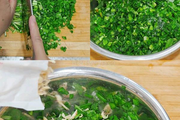 韭菜鸡蛋发面饼的做法图解1