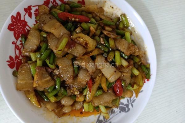 蒜苔炒五花肉