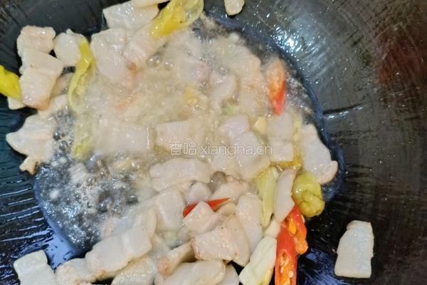 蒜苔炒五花肉的做法图解5