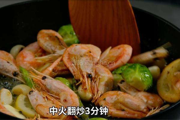 蒜香黄油炒加拿大北极虾的做法图解7
