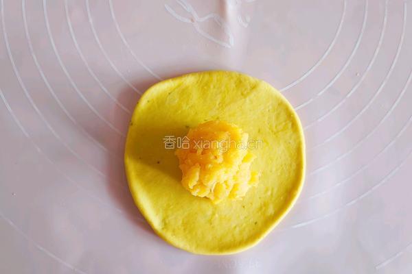 南瓜奶黄包的做法图解3