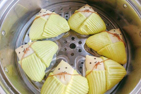 肉松芝麻粽子包的做法图解14